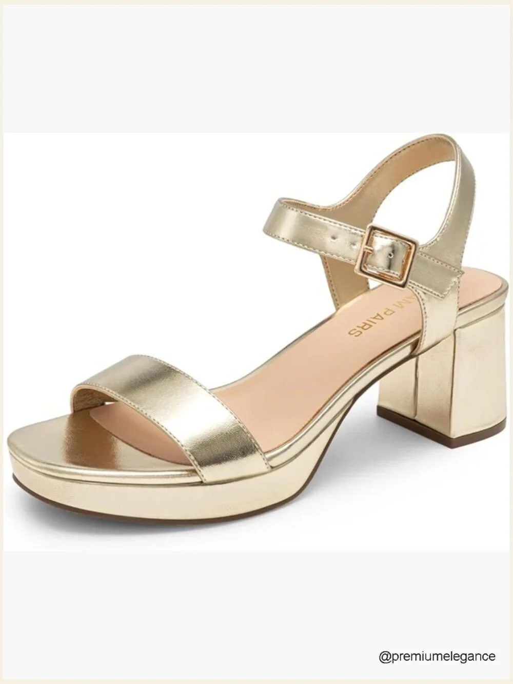 Women's Block Heel Platform Sandals with Ankle Strap